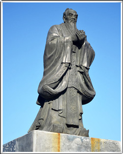 大型孔子銅雕塑